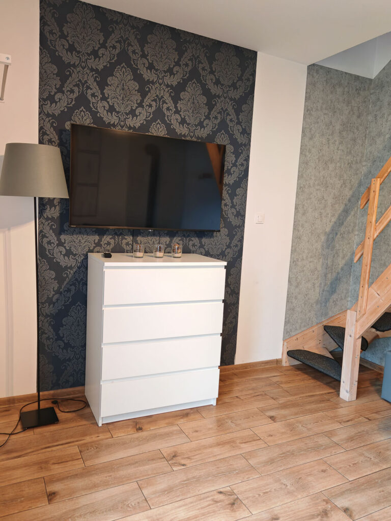 Wnętrze jednego z domków w Białogórze